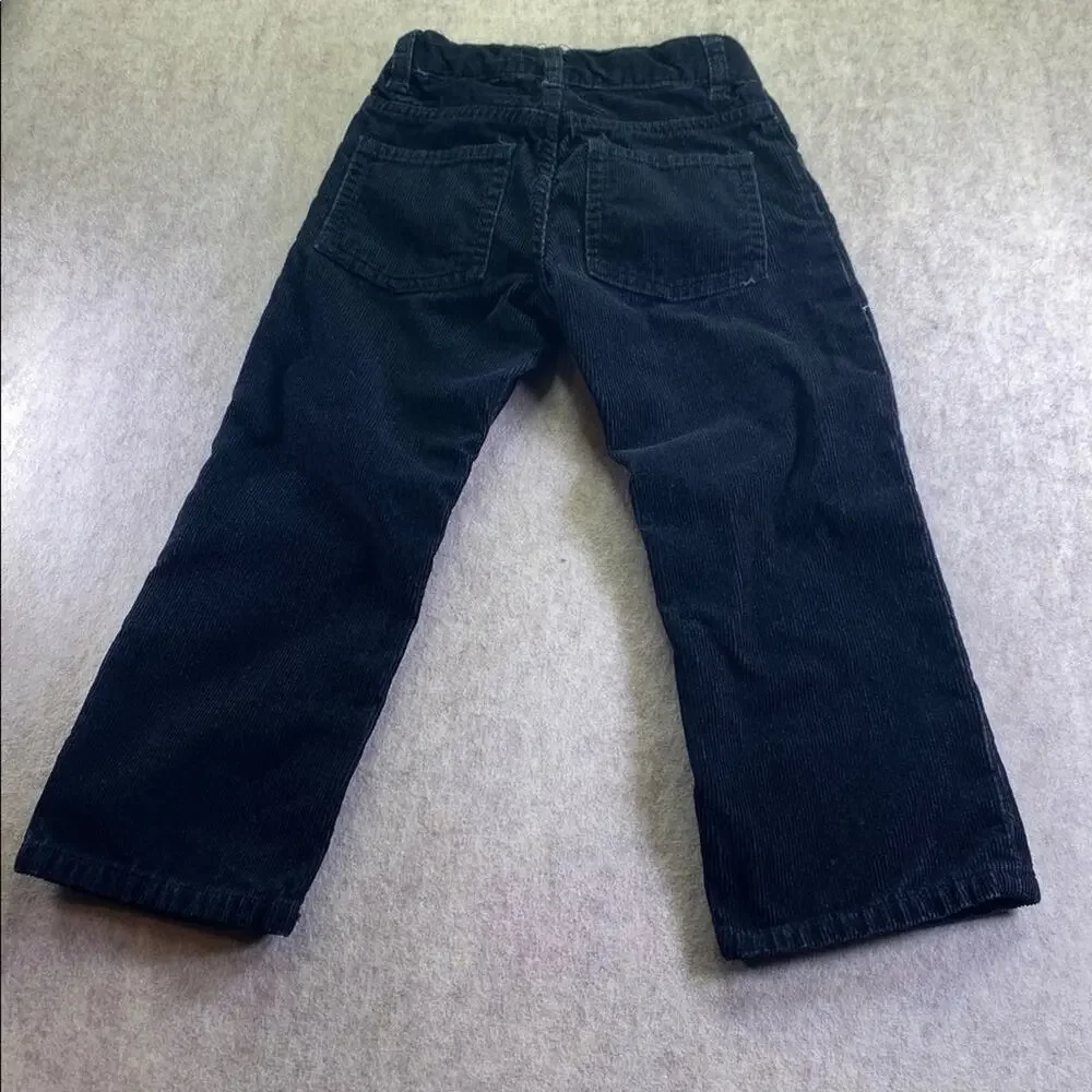 GAP Kids Classic Black Corduroy Pants with Adjustable Waist Size 4T